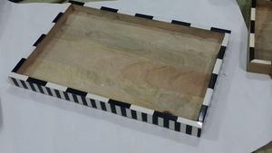 Plateau de service décoratif en résine pour la maison, plateau de rangement pour thé, café, petit-déjeuner, plateau de service tendance et luxueux pour table - Product Image 4