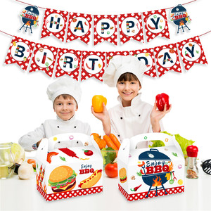 Xindeli DD190 BBQ Picnic Candy Treat Boxes 12PCS Paper Gift Cake Goodies Box for Barbecue Grill Burger Party Supplies