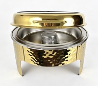 Guangzhou HADI Catering 9 Liter Kommerzielle Restaurant-Buffet Goldene Hydraulische Rechteckige Chafing Dishes