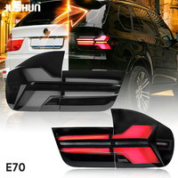 JUSHUN - Luces Traseras LED Mejoradas para BMW X5 E70 07-13, Luces Traseras LED Dinámicas con Intermitentes Fluidas, Accesorios para Automóviles