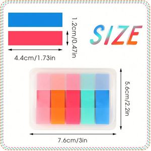 กระดาษโน้ตสีโมรันดี ชุดสติกเกอร์แบบมีกาวในตัว กระดาษโน้ตใส ปรับแต่งได้ สำหรับนักเรียน ใช้ทำเครื่องหมาย ฉลากแบบฉีกได้ - Product Image 5