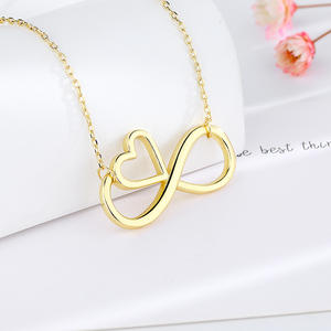 Collana con segno infinito di moda collana romantica oro placcato argento infinito amore cuore ciondolo collana di san valentino regali - Product Image 4