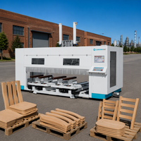 Fournisseur de Foshan de machines CNC 5 axes haute précision pour la découpe de profilés courbes de dossiers de chaises en bois massif.