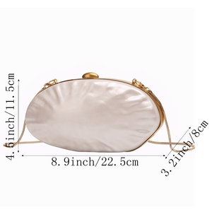 Bolso de Noche de Acrílico con Forma Irregular para Mujer, Estilo Vintage, con Cadena Metálica Extraíble, para Salir de Noche o Baile de Graduación - Product Image 6