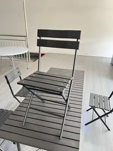 Conjunto de mesa e cadeira dobrável de plástico portátil para exterior HDPE mais vendido de fábrica, conjunto de mesa e cadeira de jardim