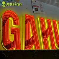 Lettres lumineuses LED personnalisées Infinity Abyss certifiées CE, en acrylique lisse 3D, pour publicité extérieure, signalétique automobile, multicolores, Bluetooth