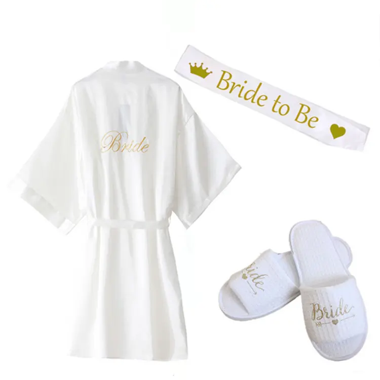 Forniture per feste di matrimonio decorazioni sposa flip flop bride to be sash bride to be robe kits