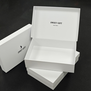 Tùy chỉnh thiết kế mới Hộp quà tặng các tông màu trắng cho Bộ sản phẩm hộp giấy mỹ phẩm cho quần áo - Product Image 1