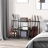 Accessoires pour amplificateur de guitare de studio à domicile, guitares acoustiques, électriques, basses, ukulélés avec support d'affichage, étagères de rangement et supports