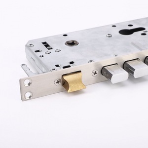 Lock Body For Steel Door Universal Stainless Steel Gate Lock Accessory Key Unlock Modern Simple Design - Product Image 2