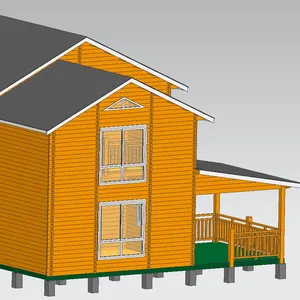 Cabaña de árbol para sala de estar, casa de campo prefabricada pesada, moderna, de madera de colores, para ocio