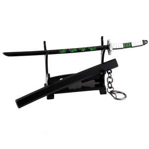 Porte-clés Katana Demon Slayer <span class=keywords><strong>Anime</strong></span> Kimetsu No Yaiba Tanjirou, couteau ninja japonais, mini <span class=keywords><strong>sabre</strong></span> samouraï en fer, jouet cadeau - Product Image 2