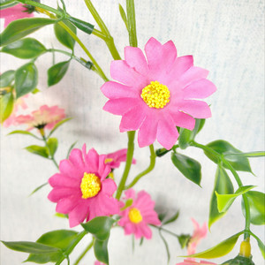 Guirlandes artificielles de fleurs en soie et plastique, orchidées vertes et tournesols roses, pour décoration de mariage et de maison, et pour enroulement de tuyaux de plafond - Product Image 3