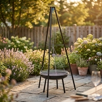 Barbecue portable compact haut de gamme à charbon de bois, hauteur réglable, structure en acier, pare-vent violet, pour la maison, l'extérieur, le camping et la famille