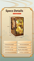 Porte-livres en forme de puzzle 3D Han Palace Spring Dawn |   Modèle d'architecture miniature à faire soi-même |   Cadeau d'anniversaire créatif de style chinois