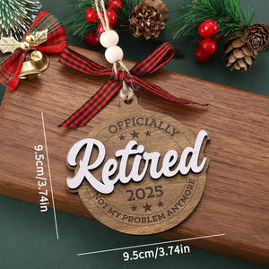 Patrón personalizado de doble capa grabado adorno colgante regalo de jubilación para profesores masculinos - Product Image 4