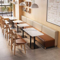 Ensemble de restaurant de thé de Hong Kong de style sud-est asiatique café rétro magasin de thé au lait chaise de salle à manger et combinaison de meubles de Table