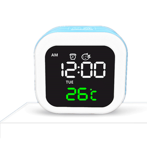 Intelligence Voice Control Electronic LED Digital Luminous Small Alarm <strong>Clock</strong> USB Plug-in <strong>Bedside</strong> 2023 Creative Mirror Desk <strong>Clock</strong> - Product Image 2