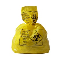 Ramah Lingkungan Grosir Kualitas Tinggi Besar Kuning Kantong Sampah Plastik Berbahaya Dicetak Tas Paket Sampah Asbes untuk Tempat Sampah