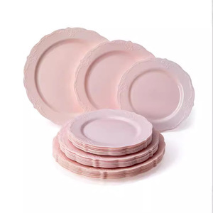 Hot Sale Wedding Decoration White Elegant Round Plastic Charger Plates Wedding Party Event - Product Image 6