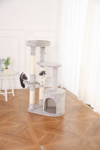 マルチレベル猫の木コンド付きトールキティクライミングタワー大型猫用プラットフォーム運動用 - Product Image 2