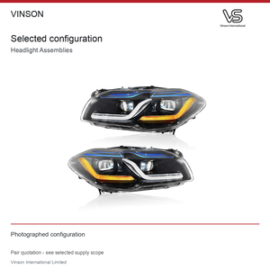 Conjunto de faros delanteros (par) para BMW Serie 5 F10 F18 2011-2016 Configuración fotografiada - Product Image 1