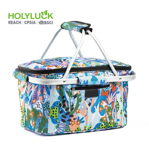 Refroidisseur pliable isolé pour l'extérieur Panier de pique-nique Panier de marché pour les voyages Shopping Camping - Product Image 1