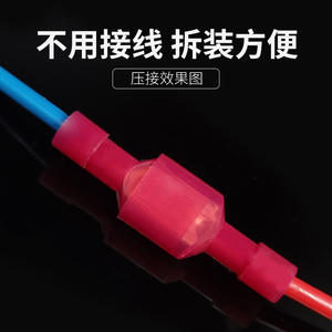 Bloques de Terminales Prensados en Frío, Puntas de Conector con Resorte Aisladas de Nylon, Conectores Automáticos Azules, Verdes y Rojos, Plástico Mo 161 - Product Image 4