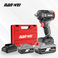 Kunci Impack Brushless 20V Torsi Tinggi 350Nm untuk Perbaikan Mobil Set Kunci Elektrik Tanpa Kabel 1/2 Inci