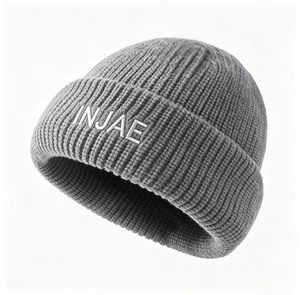 Vietnam Factory OEM Embroidered Knitted Beanie Multiple Colors <b>Winter</b> Hat Custom Logo Fold Cuff Beanie <b>Cap</b> <b>For</b> <b>Men</b> Women - Product Image 5