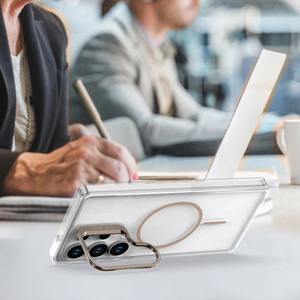Funda de Lujo Transparente con Soporte Magnético para Lentes <span class=keywords><strong>Magsafe</strong></span> para <span class=keywords><strong>Samsung</strong></span> S25 Ultra S24 S23 Plus FE A06 A07 A16 A17 A26 - Product Image 4