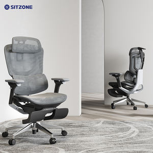 Sedia da Ufficio Ergonomica Moderna Sitzone, Regolabile in Altezza, con Schienale in Rete, Girevole, Ortopedica, per Personale d'Ufficio - Product Image 1