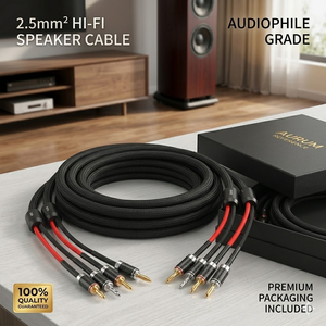 Cabo de Áudio HiFi 5N Cobre OCC Banhado a Prata, Fio de Qualidade Audiófila com Conector Banana para Amplificador de Estúdio e Home Theater - Product Image 4