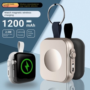 ที่ชาร์จไร้สายแม่เหล็กขนาดเล็กพกพาได้1200มิลลิแอมป์ต่อชั่วโมงสำหรับ Iwatch10 9 8 <span class=keywords><strong>SE</strong></span> 7 6 5 4 3 <span class=keywords><strong>2</strong></span> 1 - Product Image 5
