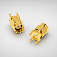 Connecteur coaxial RF plaqué or SMA mâle/femelle à souder sur carte PCB 6,5 mm*6,5 mm, conforme RoHS, en stock – Fournisseur d'usine