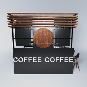 Artworld hiển thị cổ điển cà phê kiosk Expresso truy cập thiết kế trung tâm mua sắm cà phê đứng - Product Image 4