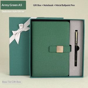 A5 Premium Luxury Business Custom Leather Notebook Pen Set Custom Logo Exquisite Gift <b>Box</b> for Corporate Meetings Anniversaries - Product Image 1