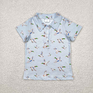 Camiseta Polo de Manga Corta para Niño Pequeño, con Bordado de Pato Mallard, Ropa de Verano para Niños - Product Image 5