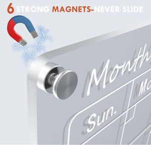주방 액세서리 아크릴 달력 냉장고 냉장고 자석 달력 마그네틱 냉장고 플래너 드라이 지우기 보드 - Product Image 3