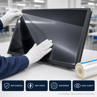Film de protection transparent en PET amovible sans résidus, protection anti-rayures pour tôles en acier inoxydable