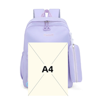 Ensemble de sacs à dos étudiants imperméables 3 pièces grande capacité, couleur pastel, mignon