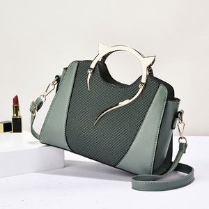 Korean Style Plain Color Crossbody Sling Bags Durable PU Leather Handbag for Lady - Product Image 5