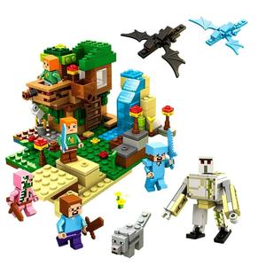 Bloques de Construcción ABS DIY My World, Juego de Mesa de <span class=keywords><strong>Golem</strong></span> de Hierro y Casa del Árbol, Juguete Educativo, Adorno de Escritorio para Cumpleaños y Navidad - Product Image 5