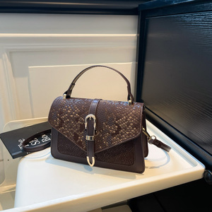 Bolso Bandolera de Verano para <span class=keywords><strong>Mujer</strong></span>, Diseño Exclusivo para el Traslado Diario, Novedad 2026, Bolso de Mano de Alta Gama, Simple, de Hombro Único, de PU, Cuadrado Mediano, Texturizado - Product Image 6