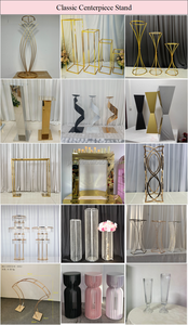 Décoration de fête de mariage, <span class=keywords><strong>colonne</strong></span> en métal élégante en acier inoxydable, or <span class=keywords><strong>brillant</strong></span>, argent, centre de table - Product Image 6