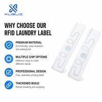 Étiquette de blanchisserie tissée RFID UHF programmable, impression de logo sur mesure, support graphique professionnel pour usine de confection