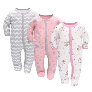 Factory Made Baby Stram pler 100% Baumwolle 3er Pack Custom Baby Onesie Sicherheit Neugeborene Jumps uit Baby Kleidung Sets für Mädchen und Jungen