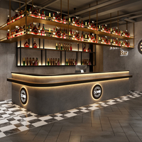 Comptoir de bar et comptoir à cocktails de style industriel, luxe léger, taille personnalisée