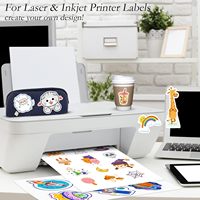 Papier adhésif pour étiquettes vierges, format 8,5 x 11 pouces, blanc mat, pour imprimantes laser et jet d'encre, expédition, bureau, étiquettes DIY