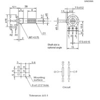 100% nouveau japon 1 pièces alpes RK163 B10KX2 B50KX2 B100KX2 Audio double unité potentiomètre rotatif 6 broches 20mm arbre 10k 50k 100k